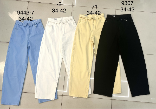 Spodnie damskie jeansy Roz 34-42, 1 Kolor Paczka 10 szt 1